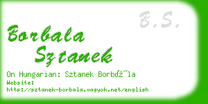 borbala sztanek business card